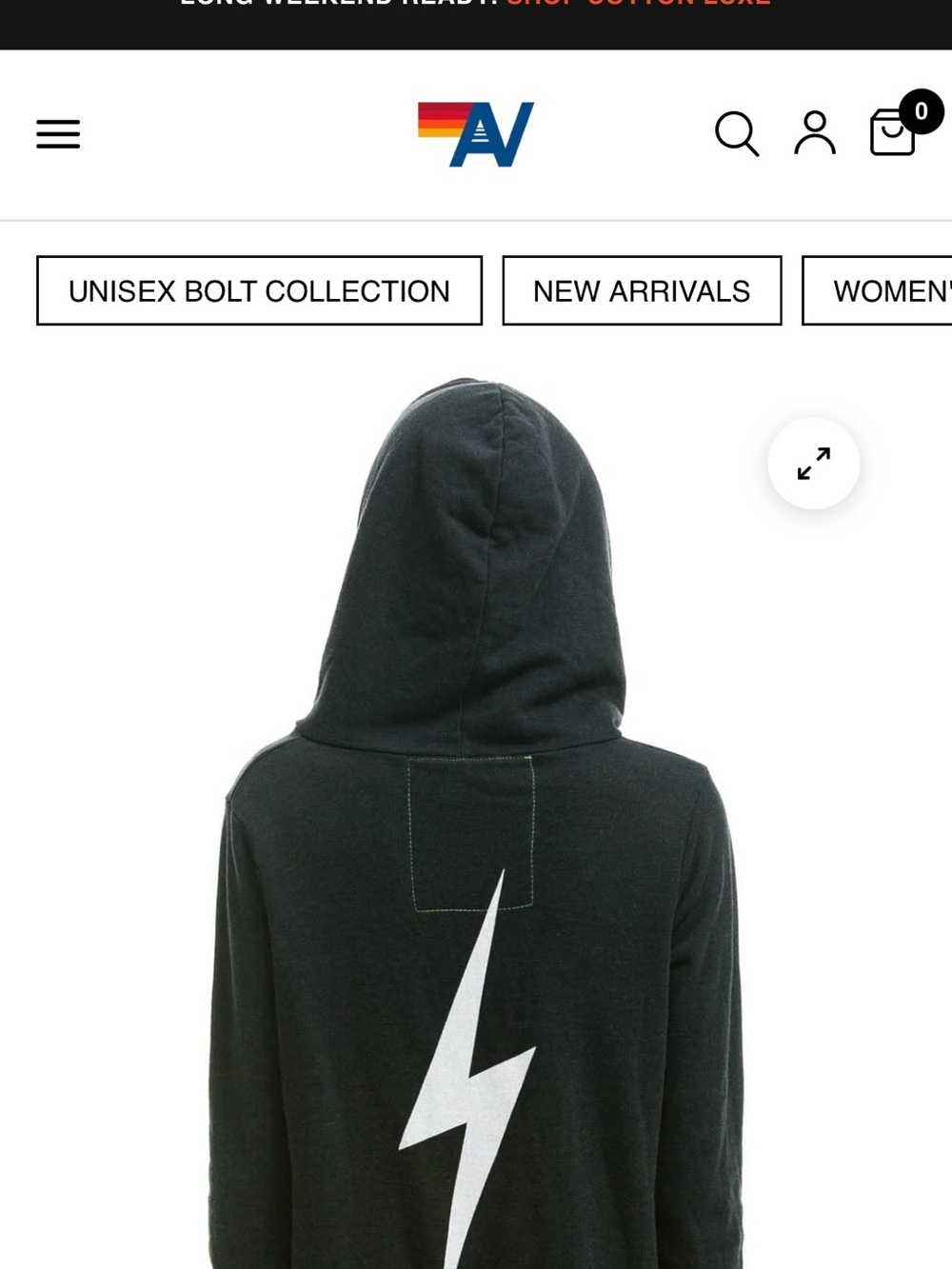 Aviator Nation Bolt Hoodie Large